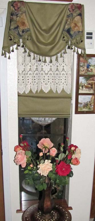Lace over Roman Shades